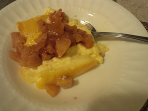 Custard with Cooked Apples